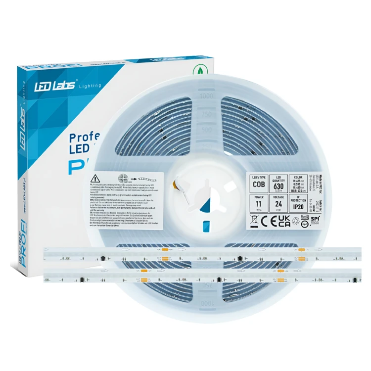 Taśma LED 24V 5m COB RGB CYFROWA SPI 55W Multicolor PROFI WS2811 PREMIUM