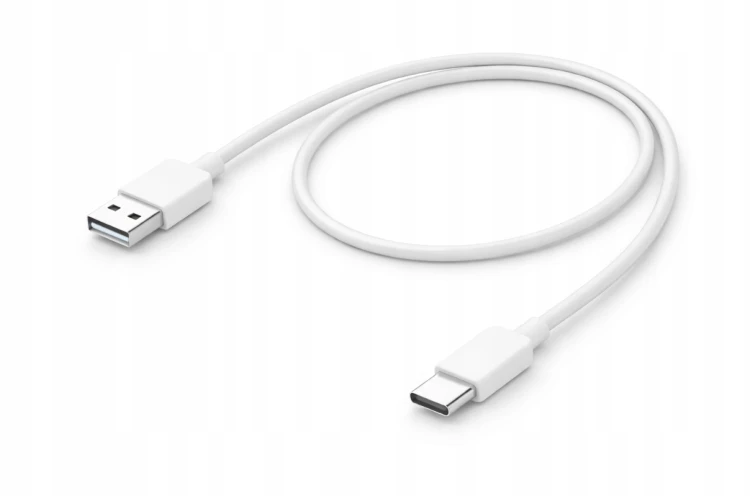 Kabel 1m USB-A - USB-C 20W Sieciowy Biały Do Ładowania Przesyłania Danych