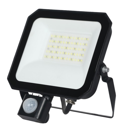 Naświetlacz LED z Czujnikiem Halogen Reflektor 50W 4000K 5500lm IP65 Czujka
