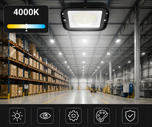 Lampa Przemysłowa LED 100W 11000lm Hermetyczna High Bay Bardzo Mocna Lampa