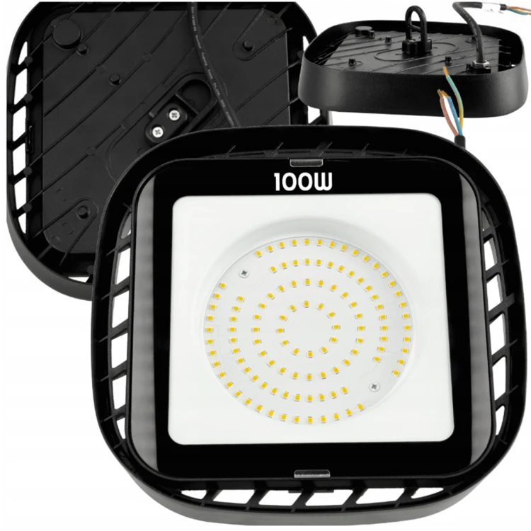 Lampa Przemysłowa LED 100W 11000lm Hermetyczna High Bay Bardzo Mocna Lampa