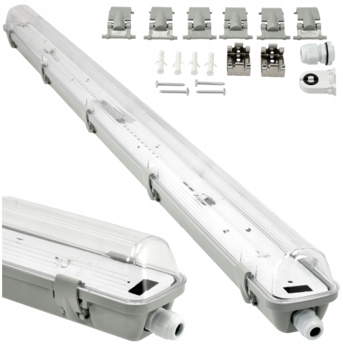 Oprawa Hermetyczna LED 1x120 Blacha Natynkowa + Świetlówka Tuba LED Zestaw