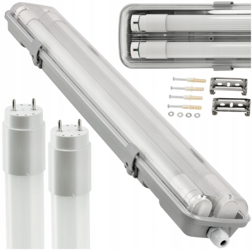 Lampa LED Oprawa Hermetyczna Natynkowa 150cm + Tuby LED 48W Zestaw