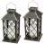 2x Latarenka Ogrodowa LED Solarna Lampion Latarnia Znicz Brazowa 2V 35MA