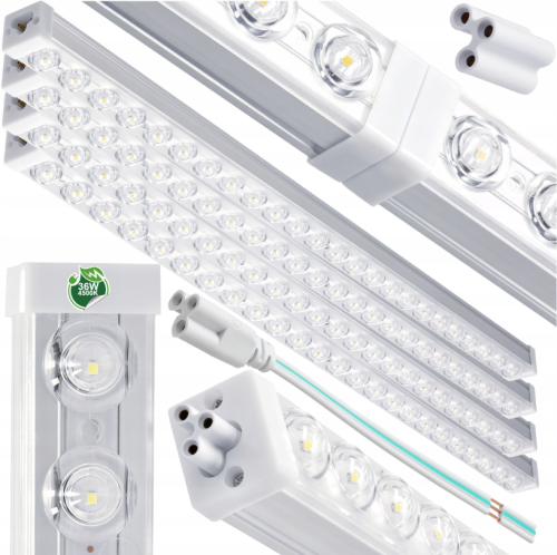 4x Panel LED Lampy Oprawy Do Garażu Warsztatu 120cm 36W 3600lm 4000K Mocne
