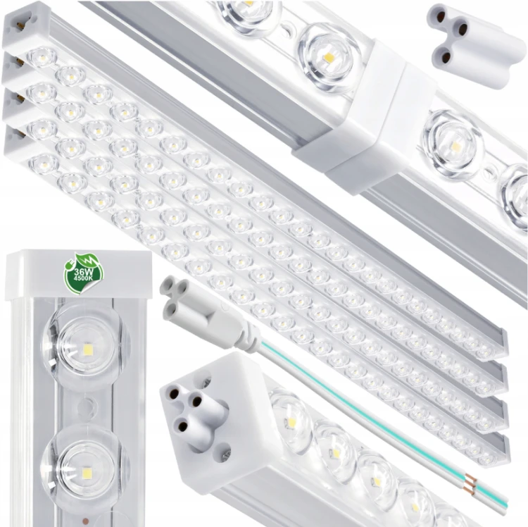 4x Panel LED Lampy Oprawy Do Garażu Warsztatu 120cm 36W 3600lm 4000K Mocne