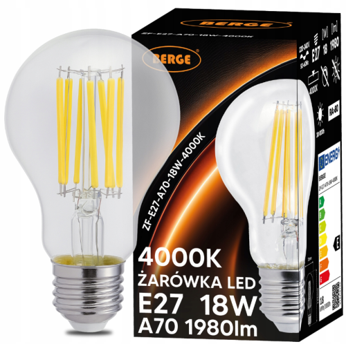 10x Żarówka LED E14 G45 7W = 60W 600lm Barwa Światła 4500K Dzienna Berge