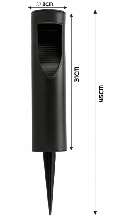 4x Lampa Solarna Wbijana Ogrodowa Wodoodporna Czujnik Zmierzchu Słupek LED