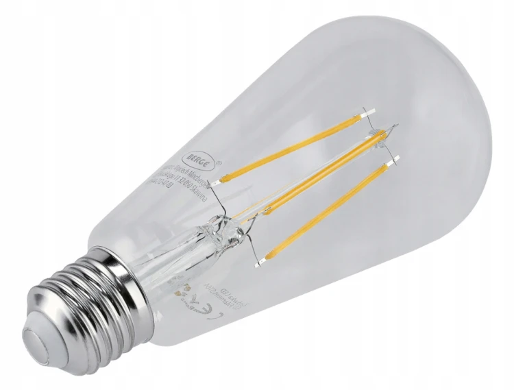 10x Żarówka LED E27 6W = 50W 660lm 3000K FILAMENT OZDOBNA RETRO ST64