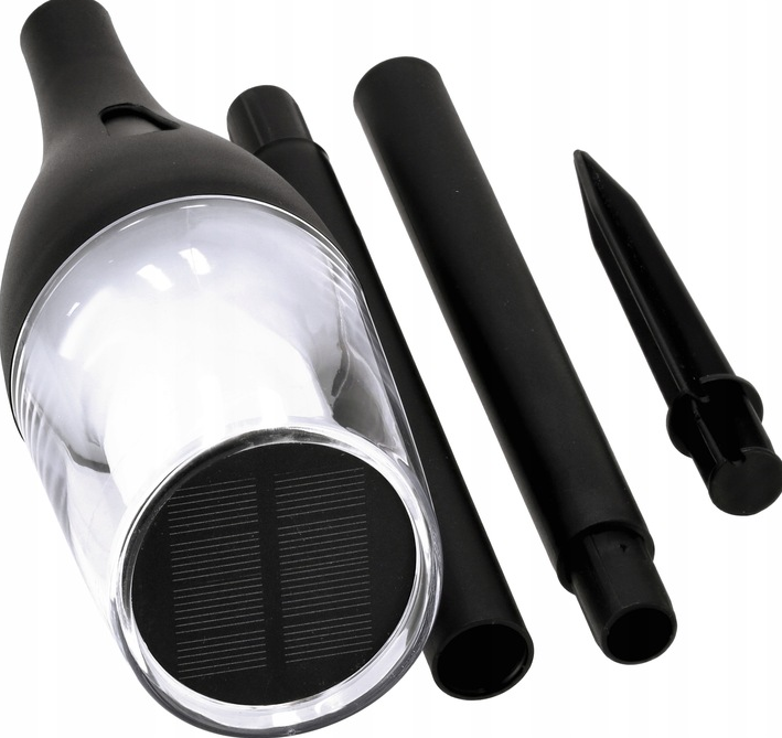 12x Lampa Solarna LED LATARNIA POCHODNIA WBIJANA Płomień 65cm Mocna PREMIUM