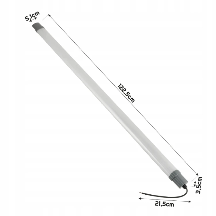 Lampa LED 120cm 36W 3000lm Hermetyczna Oprawa IP65 Do Garażu Warsztatu 4x