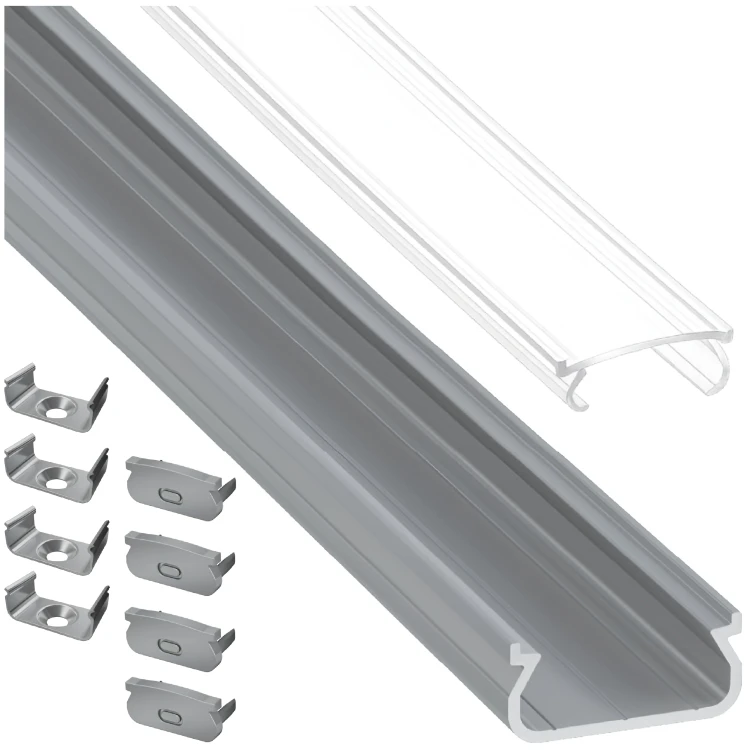 Zestaw TEKKNI ORRE Srebrny+ klosz transparent 2m