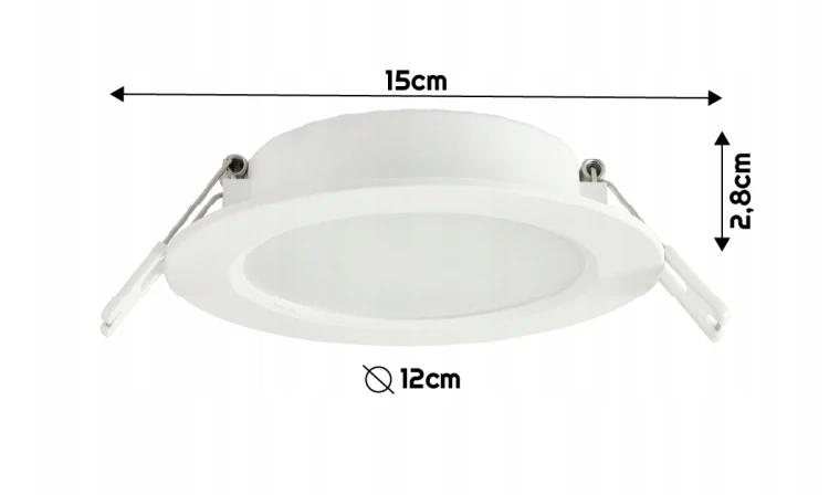 Oczko Sufitowe LED Oprawka Wpuszczana Podtynkowa Okrągła 6W 4000K Neutralne