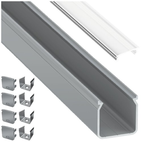 Zestaw TEKKNI HELSE Srebrny+ klosz Transparent 2m