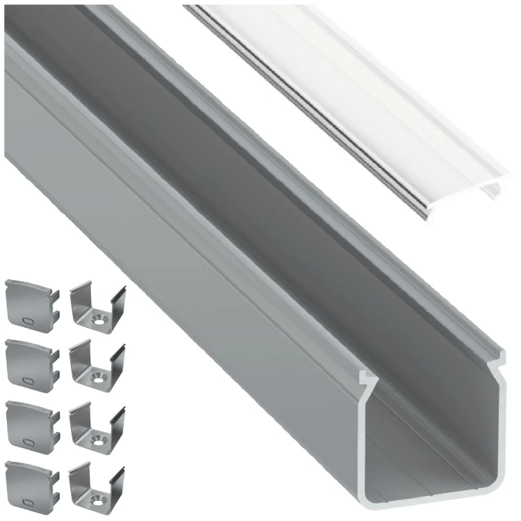 Zestaw TEKKNI HELSE Srebrny+ klosz Transparent 2m