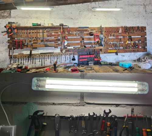 10X Oprawa Hermetyczna 60cm Lampa LED + Świetlówki Tuby 20x LED Garażowa