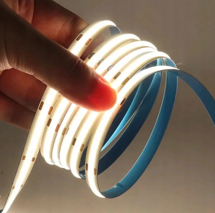 Zestaw Taśma LED Neon COB 12V 10m 120W MOCNE JASNE ŚWIATŁO ZASILACZ PILOT