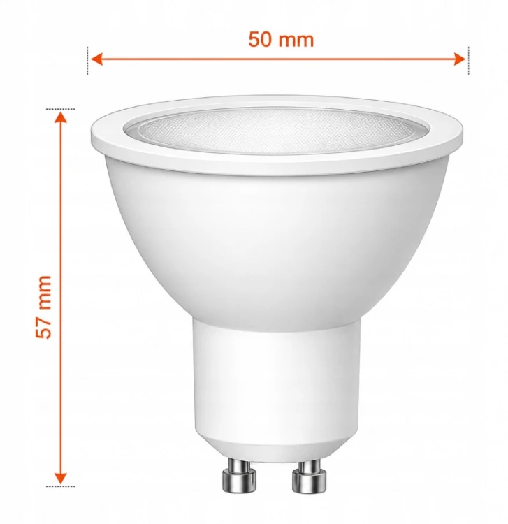 Żarówka LED GU10 10W Barwa Zimna Dzienna Energooszczędna Wysoka Jakość