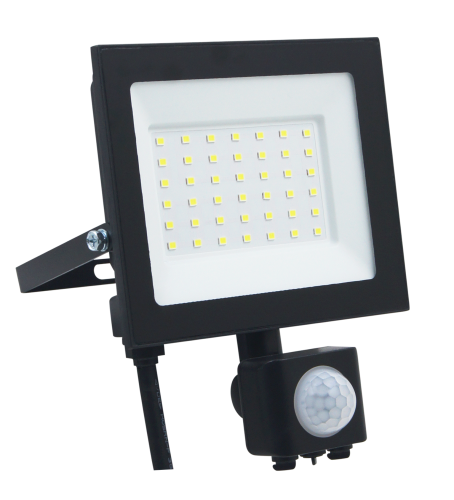 Naświetlacz LED 30W Halogen z CZUJNIK RUCHU Zmierzchu 2700lm 4000K Czujka