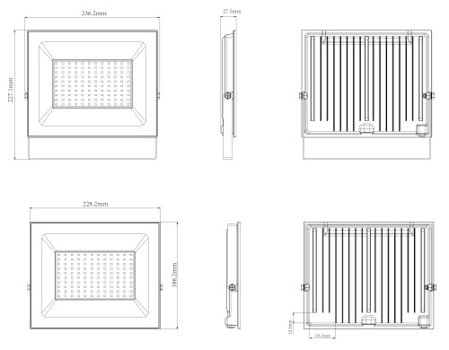 Halogen Reflektor 100W 9000lm Lampa Robocza Naświetlacz Wodoodporny 4000k