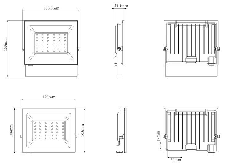Halogen Reflektor 30W 2700lm Lampa Robocza Naświetlacz Wodoodporny 4000k