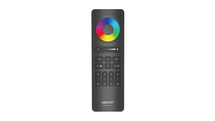 MiBoxer C5 Pilot LED RGB+CCT 4-strefowy 2.4GHz Kolor + Biała Barwa Czarny