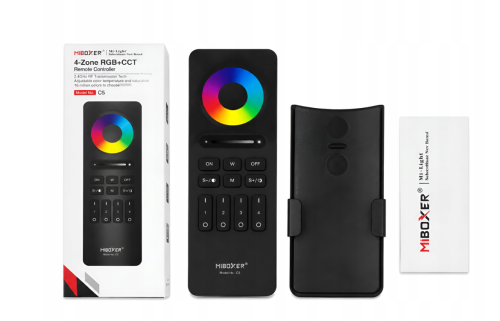 MiBoxer C5 Pilot LED RGB+CCT 4-strefowy 2.4GHz Kolor + Biała Barwa Czarny