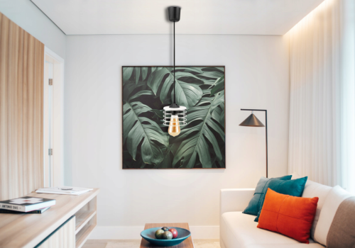 LAMPA WISZĄCA SUFITOWA ŻYRANDOL LED E27 REGULOWANA 0-100cm ALUMINIOWY KLOSZ