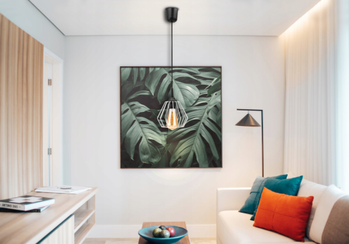 LAMPA WISZĄCA SUFITOWA ŻYRANDOL LED E27 REGULOWANA 0-100cm ALUMINIOWY KLOSZ