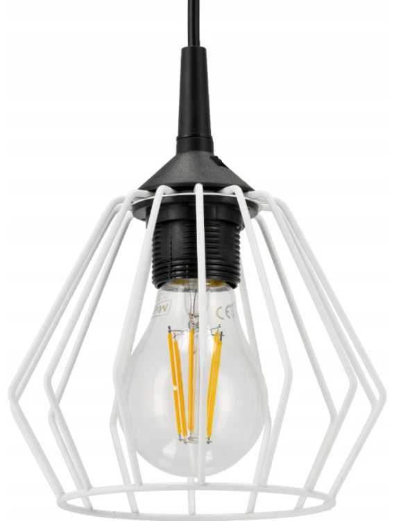 LAMPA WISZĄCA SUFITOWA ŻYRANDOL LED E27 REGULOWANA 0-100cm ALUMINIOWY KLOSZ