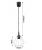 LAMPA WISZĄCA SUFITOWA ŻYRANDOL LED E27 REGULOWANA 0-100cm ALUMINIOWY KLOSZ