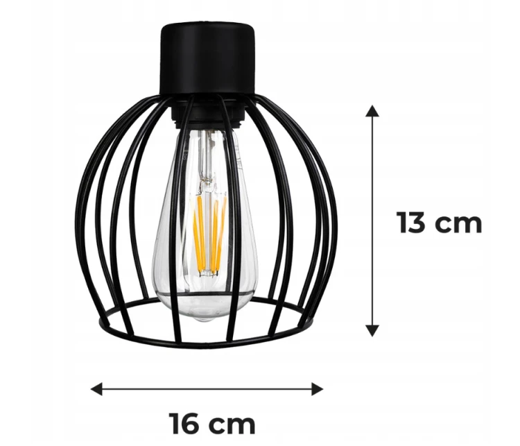 LAMPA WISZĄCA SUFITOWA REGULOWANA KULA DRUCIANA 3X