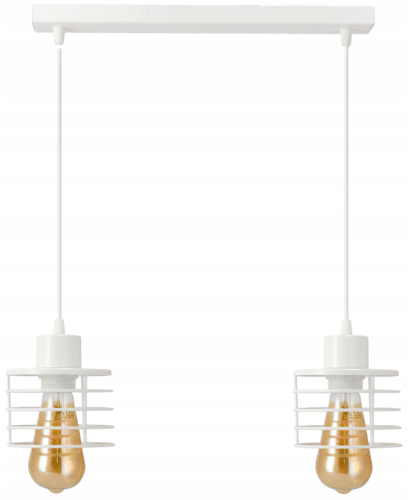 Lampa Wisząca Sufitowa Regulowana SPRĘŻYNA BIAŁA