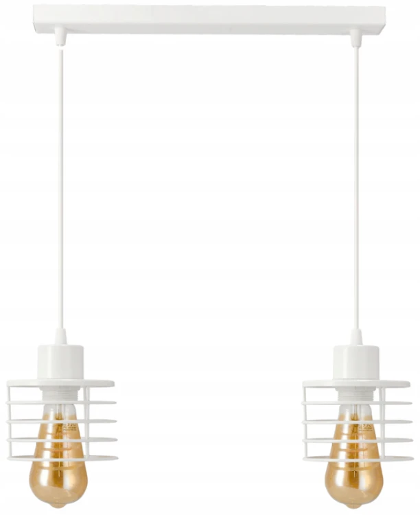 Lampa Wisząca Sufitowa Regulowana SPRĘŻYNA BIAŁA