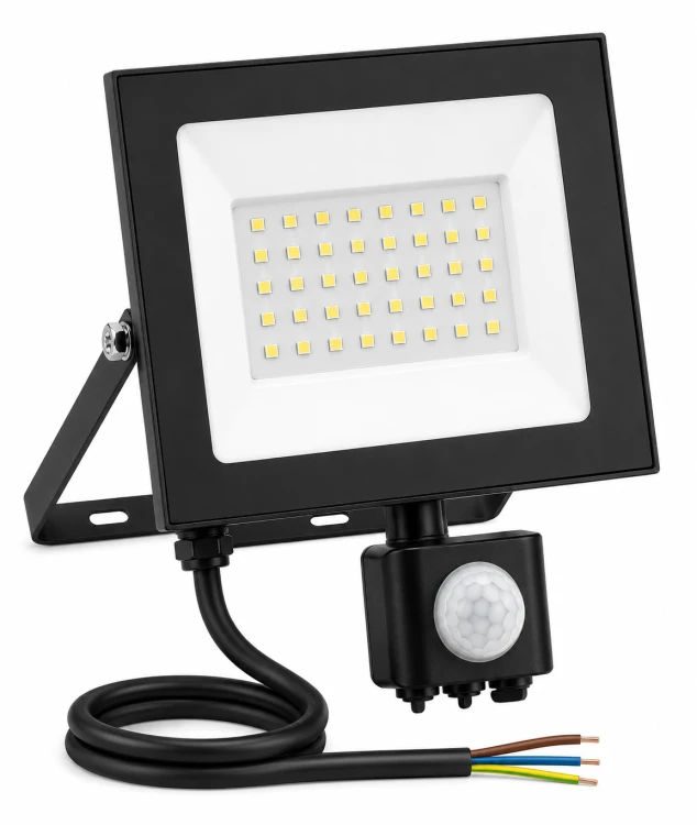 Naświetlacz LED 20W Halogen z CZUJNIK RUCHU Zmierzchu 1800lm 4000K Czujka