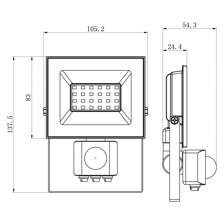 Naświetlacz LED 20W Halogen z CZUJNIK RUCHU Zmierzchu 1800lm 4000K Czujka