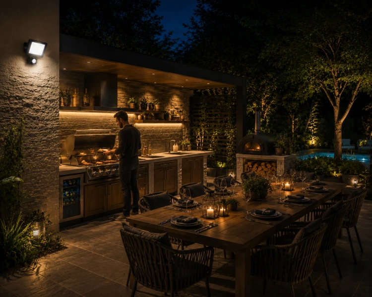 Naświetlacz LED 50W Halogen z CZUJNIK RUCHU Zmierzchu 4500lm 4000K Czujka