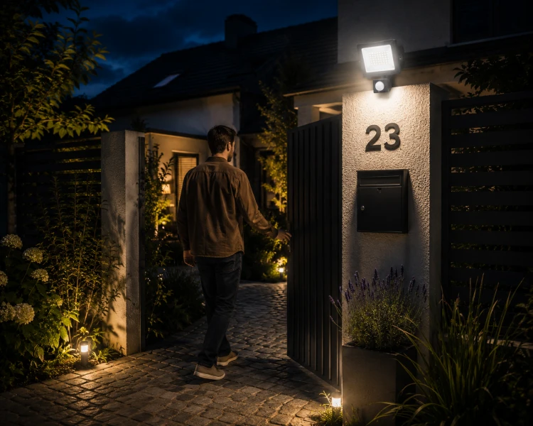 Naświetlacz LED 70W Halogen z CZUJNIK RUCHU Zmierzchu 6300lm 4000K Czujka