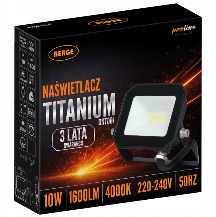 HALOGEN NAŚWIETLACZ LAMPA LED 10W 1600lm IP65 ZEWNĘTRZNY 4000K NEUTRALNY
