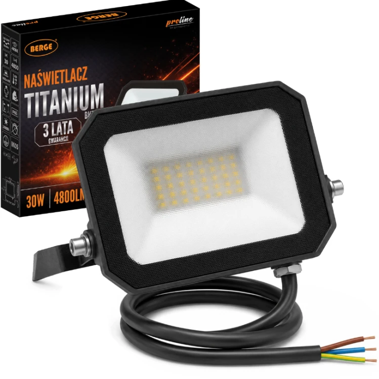 HALOGEN NAŚWIETLACZ LAMPA LED 30W 4800lm IP65 ZEWNĘTRZNY 4000K NEUTRALNY