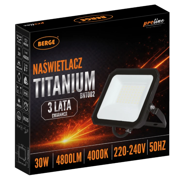 HALOGEN NAŚWIETLACZ LAMPA LED 30W 4800lm IP65 ZEWNĘTRZNY 4000K NEUTRALNY