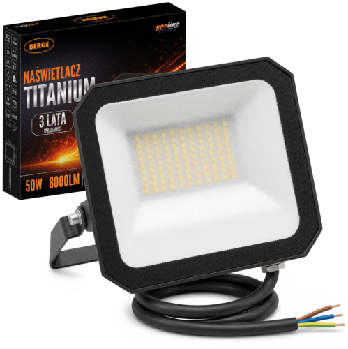 HALOGEN NAŚWIETLACZ LAMPA LED 50W 8000lm IP65 ZEWNĘTRZNY 4000K NEUTRALNY