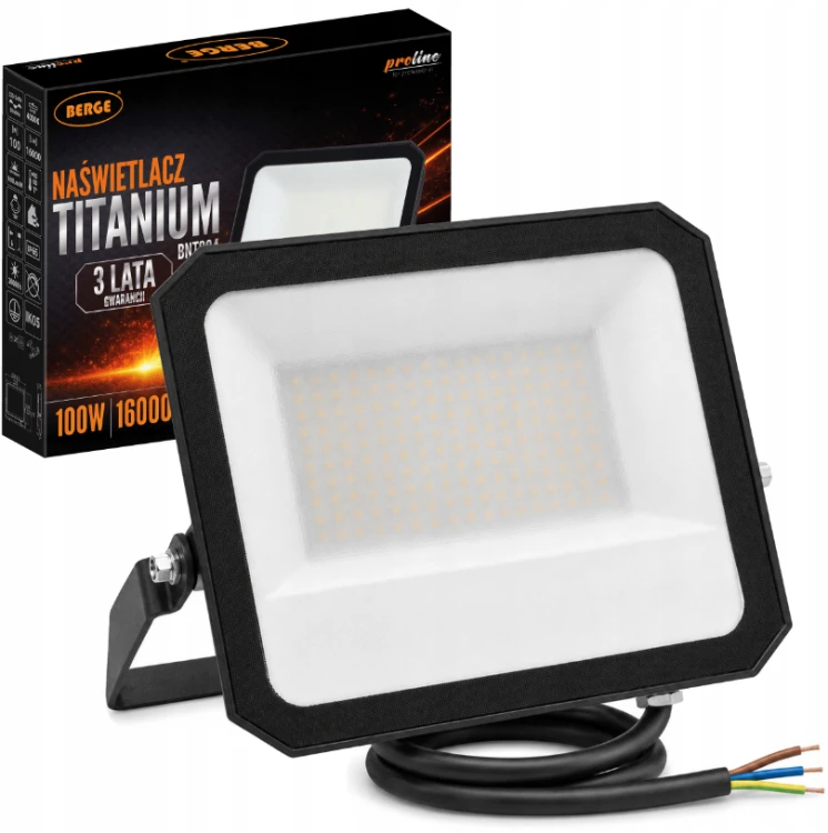 HALOGEN NAŚWIETLACZ LAMPA LED 100W 16000lm IP65 ZEWNĘTRZNY 4000K NEUTRALNY
