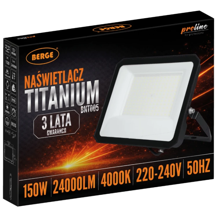 HALOGEN NAŚWIETLACZ LAMPA LED 150W 24000lm IP65 ZEWNĘTRZNY 4000K NEUTRALNY