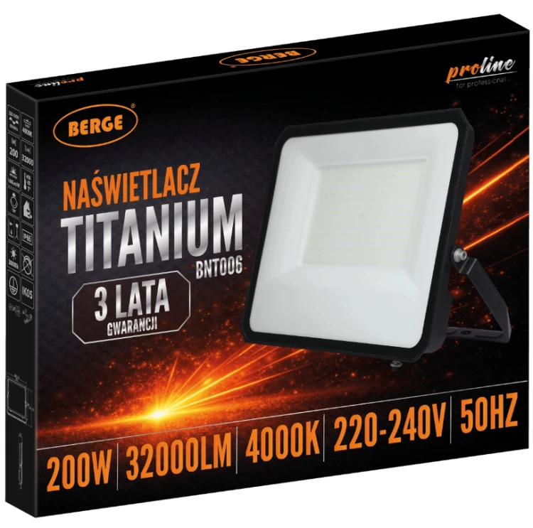 HALOGEN NAŚWIETLACZ LAMPA LED 200W 32000lm IP65 ZEWNĘTRZNY 4000K NEUTRALNY