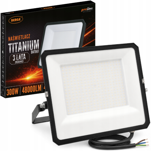 HALOGEN NAŚWIETLACZ LAMPA LED 300W 48000lm IP65 ZEWNĘTRZNY 4000K NEUTRALNY