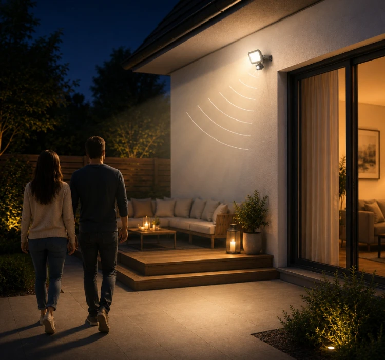 Naświetlacz LED z Czujnikiem Halogen Reflektor 10W 4000K 1100lm IP65 Czujka