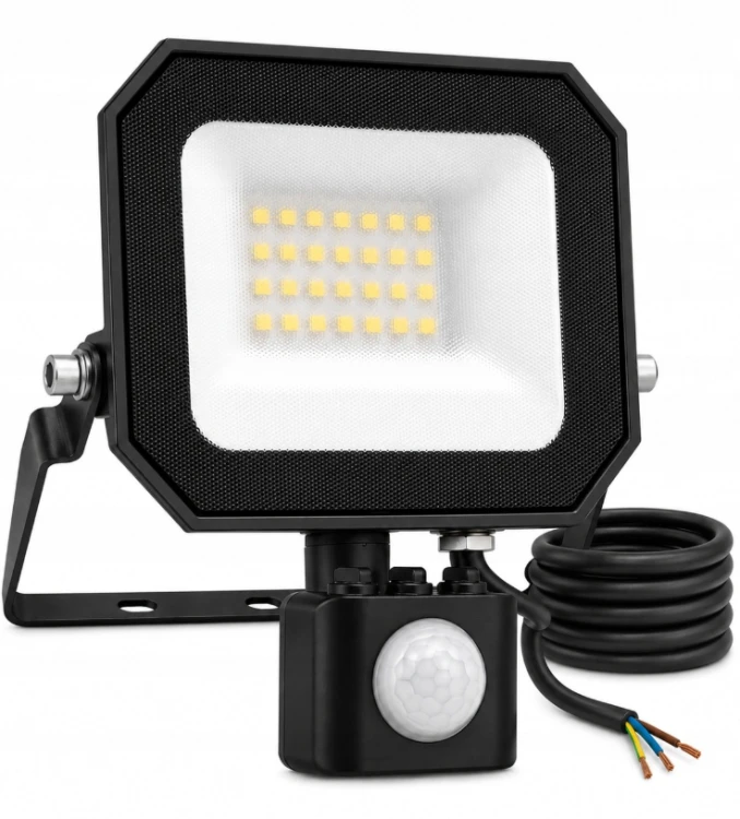 Naświetlacz LED z Czujnikiem Halogen Reflektor 10W 4000K 1100lm IP65 Czujka