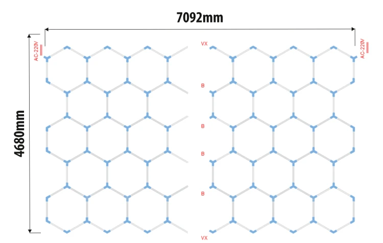 Lampa Garażowa Hexagon 264W 4000K 29040LM