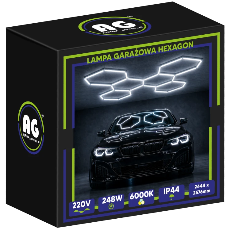 Lampa Garażowa Hexagon 248W 6500K 29760LM